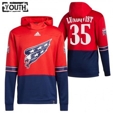 Lapsille NHL Washington Capitals Henrik Lundqvist 35 2020-21 Reverse Retro Pullover Hooded Sweatshirt